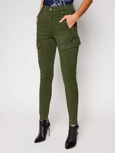 Spodnie damskie - G-Star Raw Spodnie materiałowe High G-Shape D18051-C106-C026 Zielony Skinny Fit - grafika 1