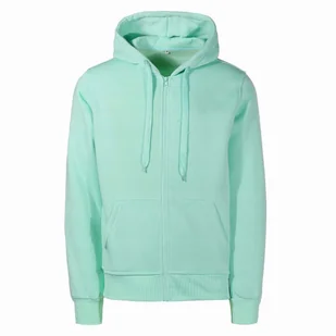 Męska ocieplana bluza dresowa z kapturem rozpinana na zamek XXL 2XL miętowa - Bluzy męskie - miniaturka - grafika 1