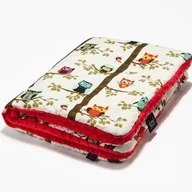 Koce i narzuty dla dzieci - LA MILLOU CIEPŁY KOC MINKY - L - OWL RADIO WATERMELON - miniaturka - grafika 1