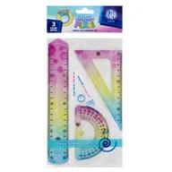 Przybory szkolne - Zestaw geometryczny 20cm 3el Pastel Flexi v2 Astra - miniaturka - grafika 1