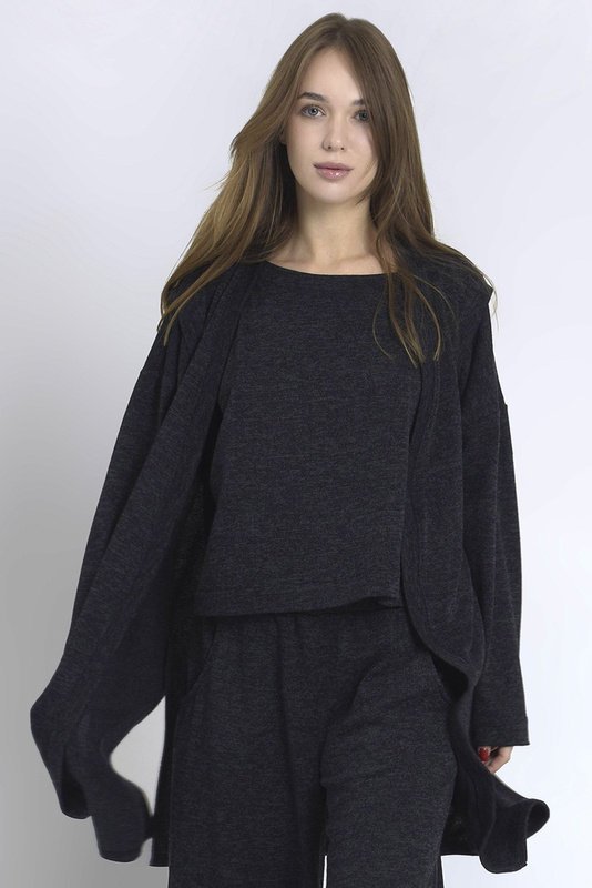 Maciejka Bluzka damska dzianinowa Lucia Grafit-L/XL