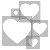 Szablony malarskie - nakleo szablon malarski wielokrotny dla dzieci (5 szt.) // SERDUSZKA SZA-DZI-002 - miniaturka - grafika 1