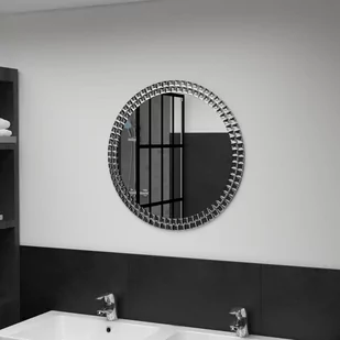 vidaXL Lustro ścienne, 60 cm, szkło hartowane - Lustra - miniaturka - grafika 1