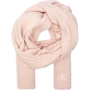 CALVIN KLEIN JEANS Szal THICK EMBROIDERY z dodatkiem wełny - Apaszki i szaliki damskie - miniaturka - grafika 1