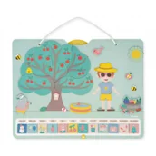 Układanki dla dzieci - Kalendarz pory roku magnetyczny 3+ Janod - miniaturka - grafika 1