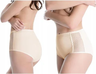 Wysokie figi z koronkowymi bokami - Majtki damskie - miniaturka - grafika 1