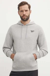 Reebok bluza Identity męska kolor szary z kapturem melanżowa 100202875 - Bluzy męskie - miniaturka - grafika 1