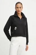 Bluzy damskie - Karl Lagerfeld bluza damska kolor czarny z nadrukiem A1W20058 - miniaturka - grafika 1