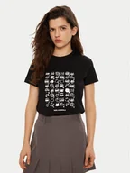 Koszulki i topy damskie - KARL LAGERFELD T-Shirt A1W17124 Czarny Regular Fit - miniaturka - grafika 1