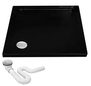 Rea Savoy brodzik 90x90 cm kwadratowy czarny REA-K4803 - Brodziki prysznicowe - miniaturka - grafika 1