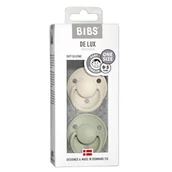 Smoczki uspokajające - BIBS de Lux One Size 2 - Pack Ivory & Sage Smoczek Uspokajający Silikonowy - miniaturka - grafika 1