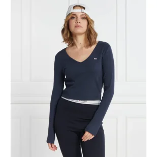 Tommy Jeans Bluzka | Slim Fit - Bluzki damskie - miniaturka - grafika 1