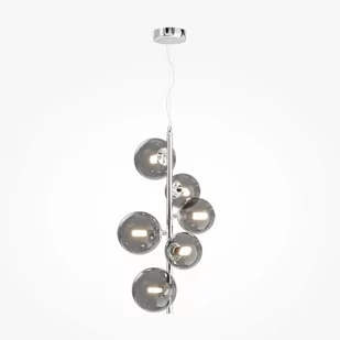 Lampa wisząca Dallas MOD545PL-06CH kule przydymione chrom - Lampy sufitowe - miniaturka - grafika 1