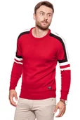 Swetry męskie - MĘSKI SWETER WRANGLER RETRO CREW SALSA RED W8635P3WN - Wrangler - miniaturka - grafika 1