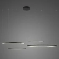 Lampy sufitowe - Lampa wisząca Ledowe Okręgi No.4 Φ150 Φ100 Φ100 Φ80 cm in 3k czarna Altavola Design - miniaturka - grafika 1