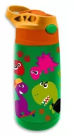 Bidony dla dzieci - Bidon termiczny stalowy 400ml Crazy Dino KL11257 Kids Euroswan - miniaturka - grafika 1