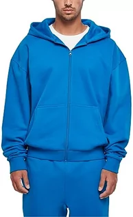 Bluzy męskie - Build Your Brand Męska bluza z kapturem Ultra Heavy Zip Hoody, męska bluza z kapturem z zamkiem błyskawicznym, dostępna w wielu różnych kolorach, rozmiary od XS do 5XL, kobaltowy niebieski, XXL - grafika 1