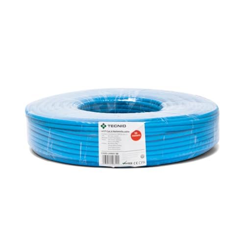 Kabel sieciowy Ethernet CAT6, AWG24, CCA, UTP, RJ45 Bęben sieciowy Niebieski (50 metrów) Do domu i biura