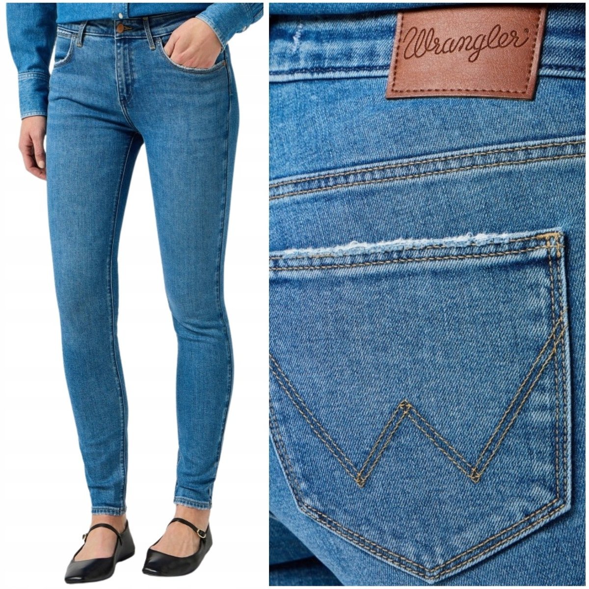 Wrangler Skinny Cowgirl Dreams damskie spodnie jeansowe rurki W27 L30