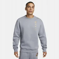 Bluzy męskie - NIKE BLUZA MĘSKA bez kaptura BASIC FJ0551-065 r. XL - miniaturka - grafika 1
