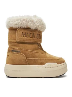 Moon Boot Śniegowce Junior Park Dtrap Boot Suede 80D3440040 Brązowy - Buty dla dziewczynek - miniaturka - grafika 1