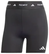 Legginsy - adidas Damskie krótkie legginsy Techfit, S 10 cm czarne - miniaturka - grafika 1