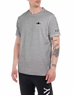 Replay T-shirt męski, M08 jasnoszary melanż, 3XL - Koszulki męskie - miniaturka - grafika 1