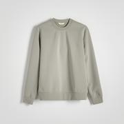 Bluzy męskie - Reserved - Gładka bluza z bawełną - Zielony - miniaturka - grafika 1