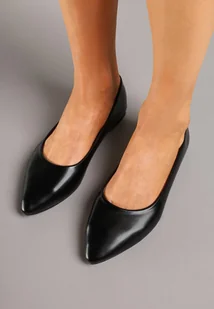 Czarne Balerinki w Klasycznym Stylu ze Szpiczastym Noskiem Adivian - Baleriny - miniaturka - grafika 1
