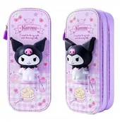 Piórniki - Piórnik Szkolny Rozkładany dwukomorowy Squishy Kuromi - miniaturka - grafika 1