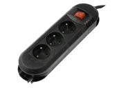 Listwy zasilające - HAMA LISTWA ZASILAJĄCA "COMFORT" 3GN, 3M (CZARNA) - miniaturka - grafika 1