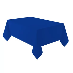 Granatowy jednokolorowy - Obrus foliowy 137cm x 274cm - Dekoracje i nakrycia stołu na imprezę - miniaturka - grafika 1
