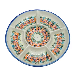 Ceramiczna półmisek dzielony Ceramika Bolesławiec - Miski i półmiski - miniaturka - grafika 1
