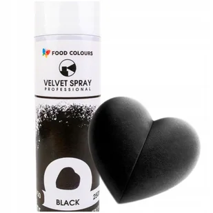 Food Colours Velvet Spray Black 250ml - Dodatki do ciast w proszku - miniaturka - grafika 1