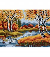 Pasmanteria - Kanwa z nadrukiem Ariadna 18x24cm krajobraz 5007 - miniaturka - grafika 1