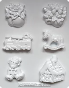Forma do odlewów gipsu, motywy bożonarodzeniowe, 6 elementów - Akcesoria rzeźbiarskie - miniaturka - grafika 1