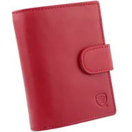 Portfele - Koruma, Portfel damski skórzany ochrona RFID, czerwony, SM-904PR - miniaturka - grafika 1