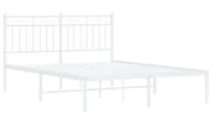 Łóżka - Białe industrialne łóżko metalowe 140x200 cm Z0-R22 - miniaturka - grafika 1