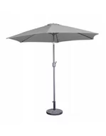 Parasole ogrodowe - PARASOL OGRODOWY PLAŻOWY ŁAMANY ŚR.270 CM SZARY - miniaturka - grafika 1