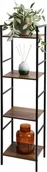 Regały - Metalowy regał do salonu z 4 półkami z MDF, 29,5 x 23,5 x 106,5 cm - miniaturka - grafika 1
