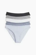 Majtki damskie - H & M - Bawełniane figi 5-pak - Niebieski - H&M - miniaturka - grafika 1