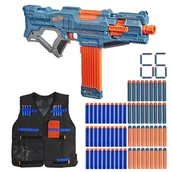 Zabawki militarne - Zestaw Pistolet Nerf Elite 2.0 Turbine CS-18 E9481 + kamizelka + 30 strzałek - miniaturka - grafika 1