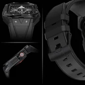 Akcesoria do smartwatchy - Kingxbar CYF140 2w1 pasek Apple Watch Ultra, SE, 8, 7, 6, 5, 4, 3, 2, 1 (49, 45, 44, 42 mm) z wbudowanym pancernym etui ze stali nierdzewnej srebrny - miniaturka - grafika 1