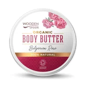 Balsamy i kremy do ciała - Wooden Spoon Organiczne Masło do ciała Bulgarian Rose 100 ml - miniaturka - grafika 1
