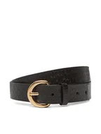Paski - Calvin Klein Pasek Damski Classic Buckle Aop 30Mm LV04K7019G Czarny - miniaturka - grafika 1