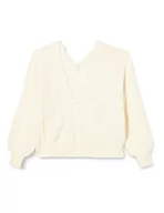 Kurtki damskie - ONLY Damska kurtka z dzianiny Onlkatia L/S Structure Cardigan KNT Noos, Whitecap Gray/Detail:w. Melange, 3XL - miniaturka - grafika 1