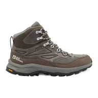 Buty trekkingowe męskie - Buty trekkingowe męskie Jack Wolfskin Cyrox Texapore Mid cold coffee 43 Eu - miniaturka - grafika 1