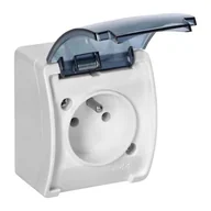 Gniazdka elektryczne - Hermetyczne Gniazdo N/T Ip44 Białe Dymione Aquatic Or-Oe-7105/Wt Orno - miniaturka - grafika 1