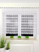 Firany - FIRANA GOTOWA GIPIURA NOWOCZESNA FIRANKA DO SALONU POKOJU BIAŁA 300/120CM - miniaturka - grafika 1