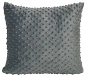 Poszewki na poduszki - Poszewka 40x40 Minky szara ciemna 22 - miniaturka - grafika 1